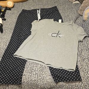 Calvin Klein  Pajama Set - Gray and Black